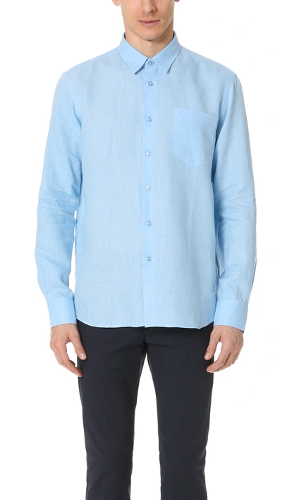 Vilebrequin Linen Shirt In Blue