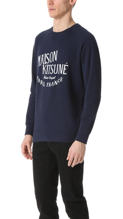 Shop Maison Kitsuné Palais Royal Sweatshirt In Navy