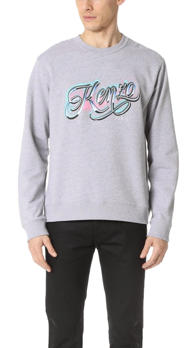 Shop Kenzo Disco Crew Sweatshirt In Grey