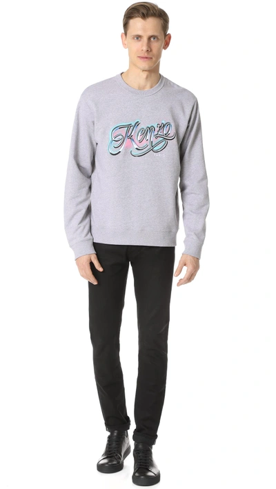 Shop Kenzo Disco Crew Sweatshirt In Grey