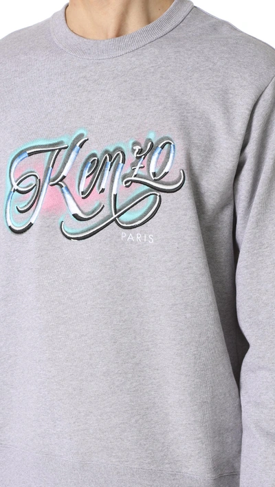 Shop Kenzo Disco Crew Sweatshirt In Grey