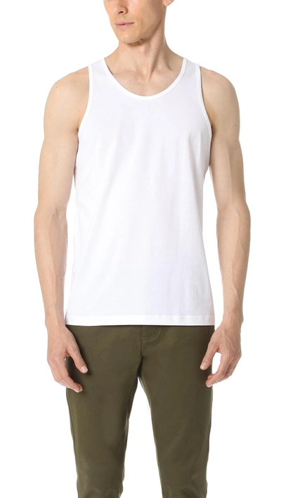 Shop Sunspel Tank Top In White