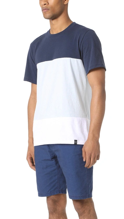 Shop Rag & Bone Colorblock Precision Tee In Blue, White