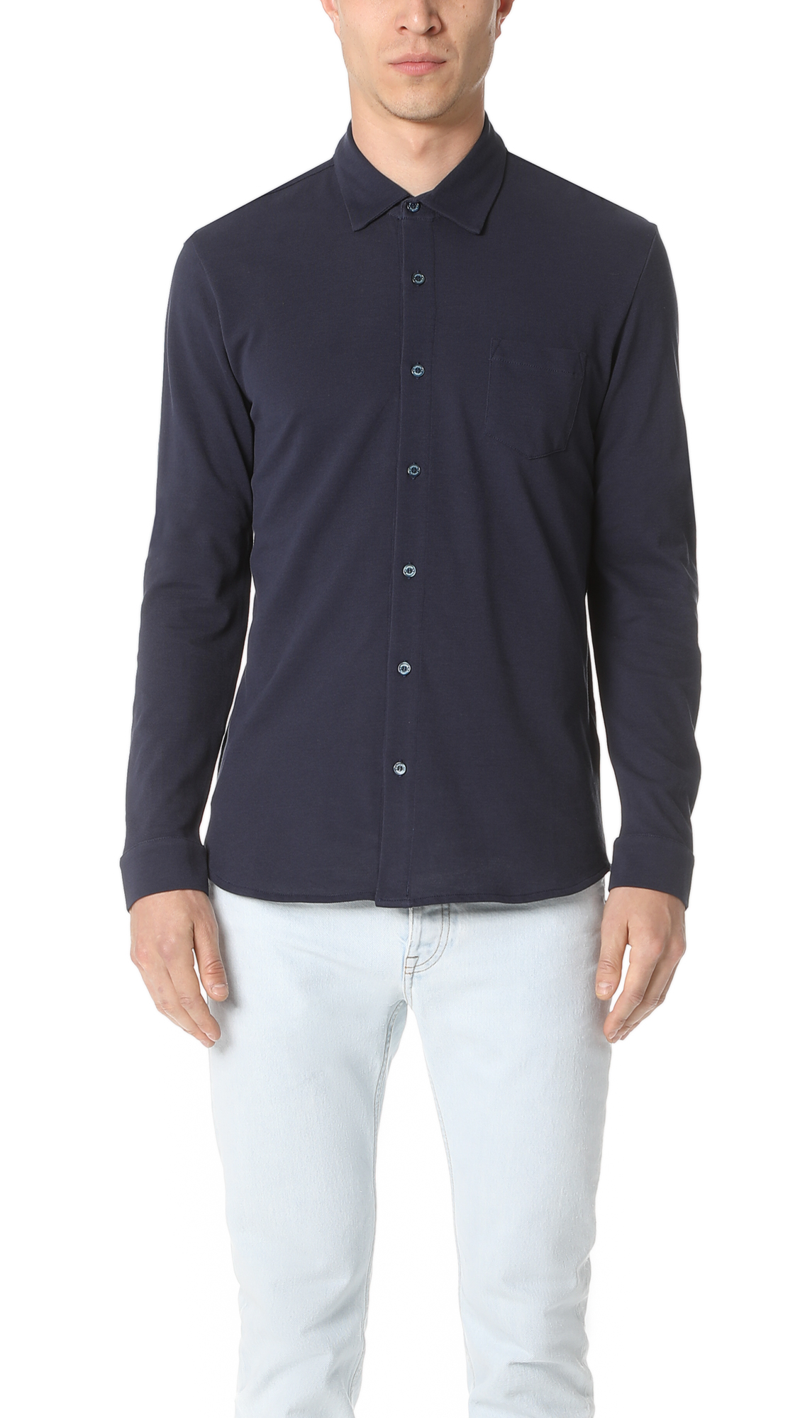 sunspel pique shirt