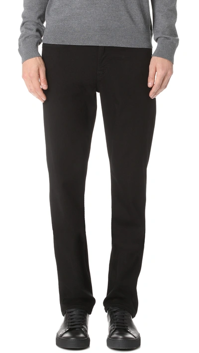 7 For All Mankind Slim Luxe Sport Straight Jeans In Midnight