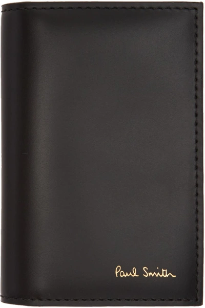 Shop Paul Smith Black Color Band Multi Card Holder In 79 - Black