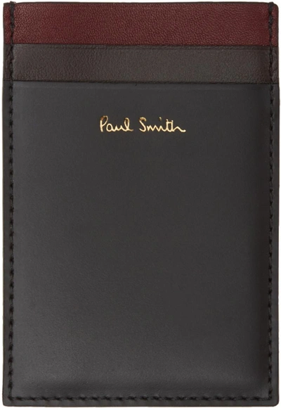 Shop Paul Smith Black Color Band North & South Card Holder