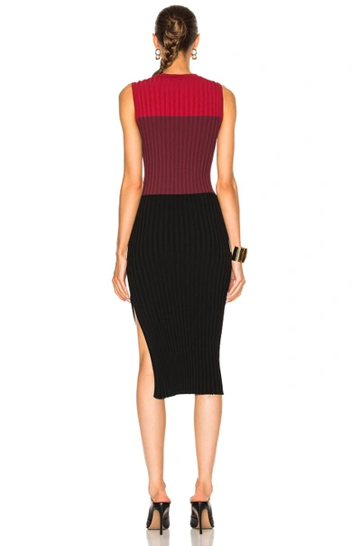 Shop Altuzarra Mariana Knit Dress In Black,red