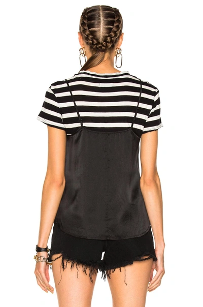 Shop Rta Demi Top In Black,stripes,white