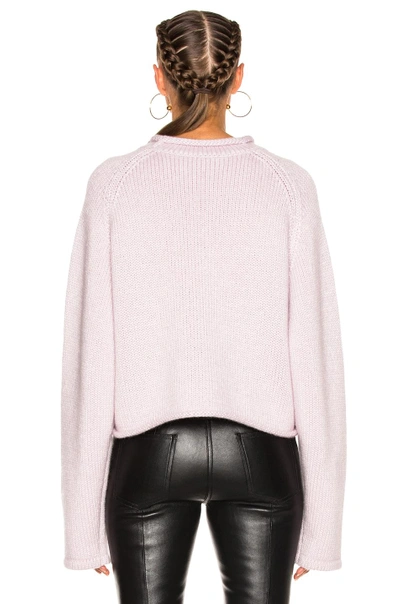 Shop Protagonist Cropped Rollneck Sweater In Purple