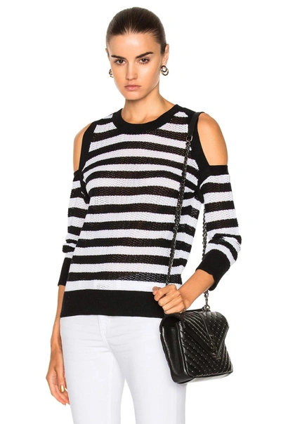 Shop Rag & Bone /jean Tracey Crew In Black,stripes,white