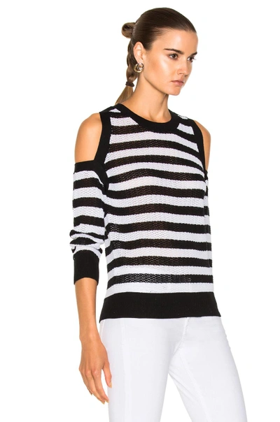 Shop Rag & Bone /jean Tracey Crew In Black,stripes,white