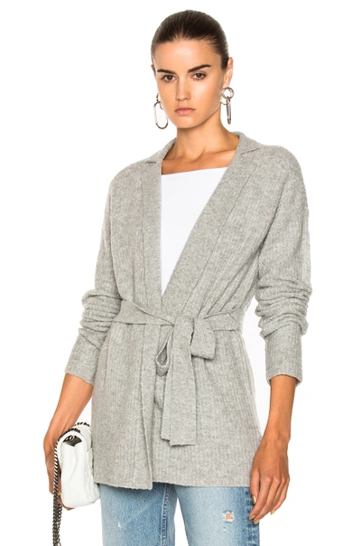 Shop Atm Anthony Thomas Melillo Belted Cardigan In Gray