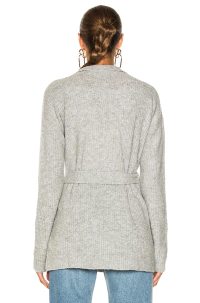 Shop Atm Anthony Thomas Melillo Belted Cardigan In Gray