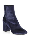 BALENCIAGA Velvet Block Heel Booties