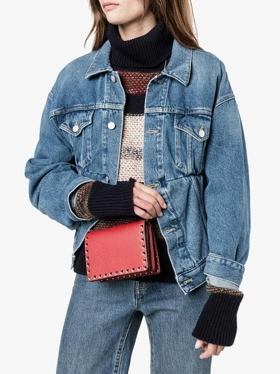 Shop Valentino Mini 'rockstud' Handtasche In Red