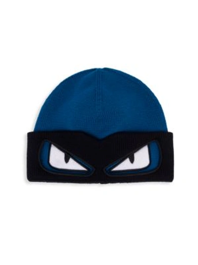 Fendi Bag Bugs Convertible Wool Ski Hat In Teal