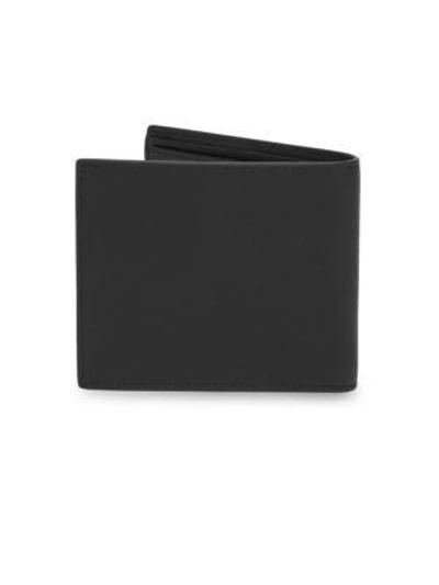 Shop Fendi Monster Eyes Leather Billfold Wallet In Black