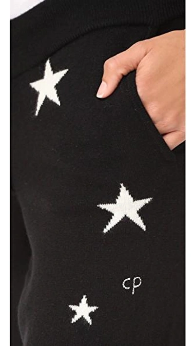 Shop Chinti & Parker Star Cashmere Track Pants In Black/cream