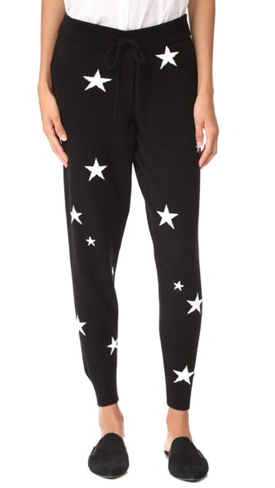 Shop Chinti & Parker Star Cashmere Track Pants In Black/cream