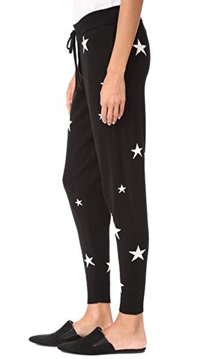 Shop Chinti & Parker Star Cashmere Track Pants In Black/cream