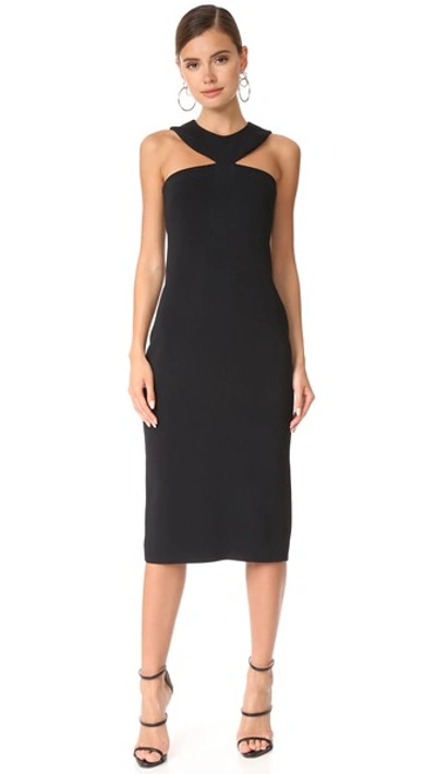 Shop Cushnie Et Ochs Pencil Dress With Collar Neckline In Black