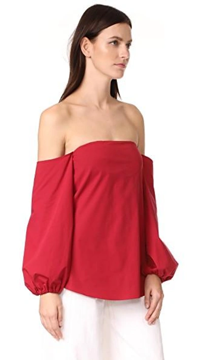Shop Theory Laureema Blouse In Crimson Red