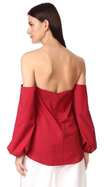 Shop Theory Laureema Blouse In Crimson Red