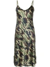 NILI LOTAN camouflage cami dress,DRYCLEANONLY