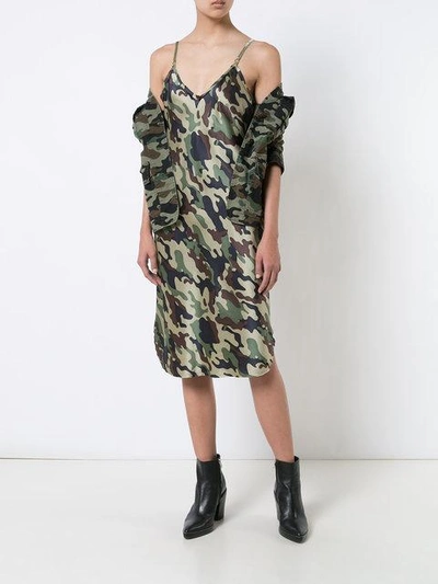 Shop Nili Lotan Camouflage Cami Dress