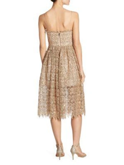 Shop Alice And Olivia Alma Lace Party Dress In Gold
