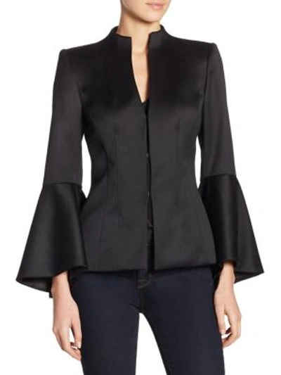 Shop Alice And Olivia Ivana Bell Sleeve Blazer In Black