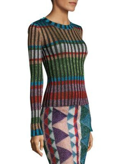 Shop Missoni Striped Knit Pullover In Multi