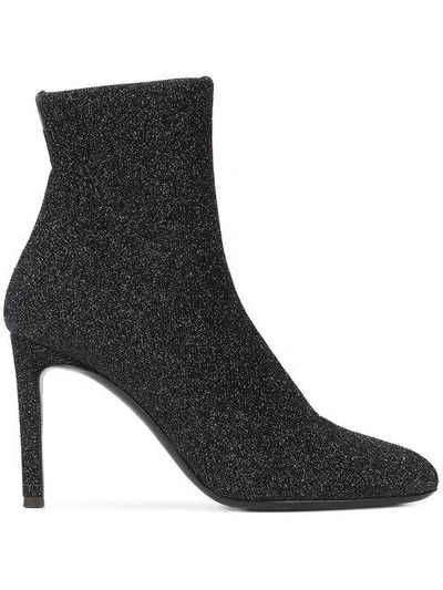Shop Giuseppe Zanotti Celeste Glitter Sock Boots In Black