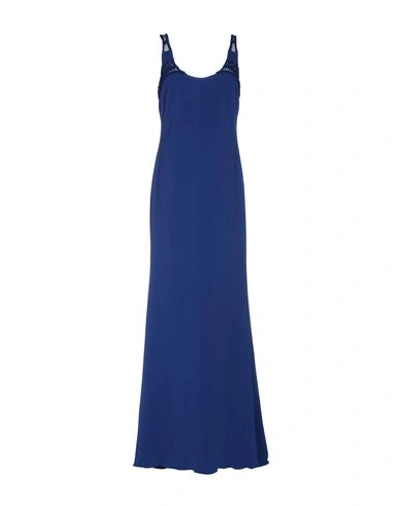 Badgley Mischka Long Dress In Blue