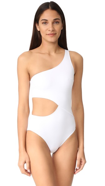 solid and striped claudia one piece