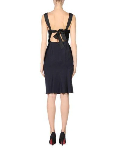 Shop Nina Ricci Knee-length Dresses In Dark Blue