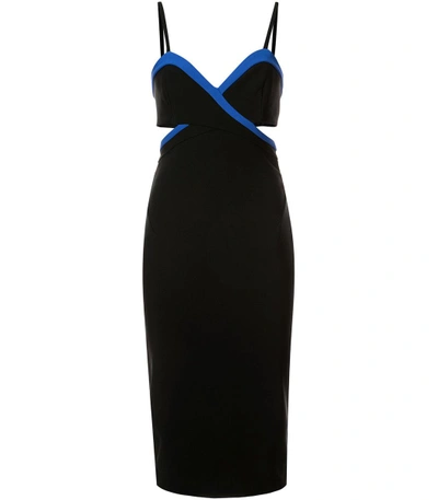 Shop Mugler Black Cut Out Fitted Dress