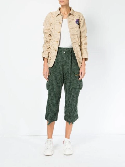 Shop Undercover Patched Military Jacket In Neutrals