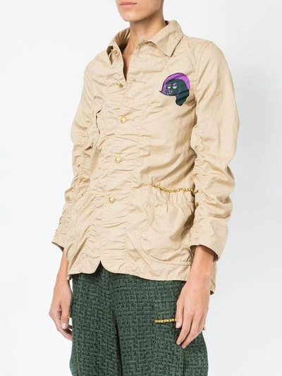 Shop Undercover Patched Military Jacket In Neutrals