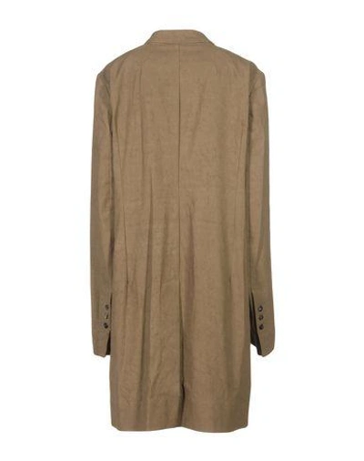 Shop Rick Owens Coat In Camel