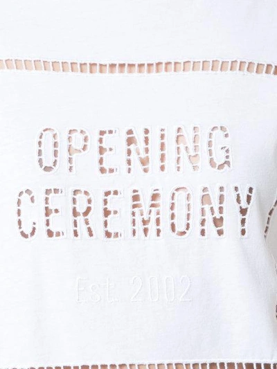 Shop Opening Ceremony Broderie Anglaise Logo T-shirt - White