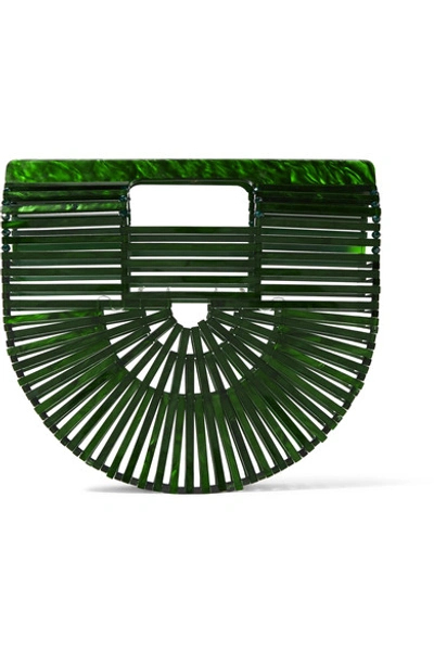 Cult Gaia Ark Mini Acrylic Clutch Bag In Green