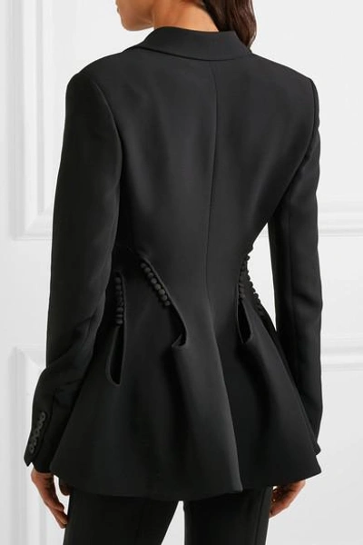 Shop Antonio Berardi Cutout Button-detailed Crepe Blazer