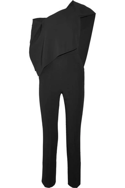 Shop Roland Mouret Carlton One-shoulder Crepe Jumpsuit