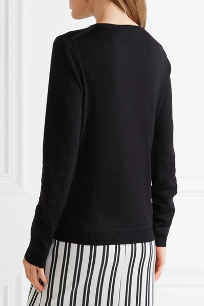 Shop Altuzarra Collier Button-embellished Merino Wool Sweater