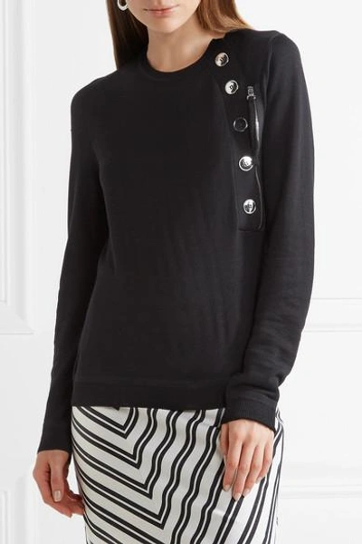 Shop Altuzarra Collier Button-embellished Merino Wool Sweater