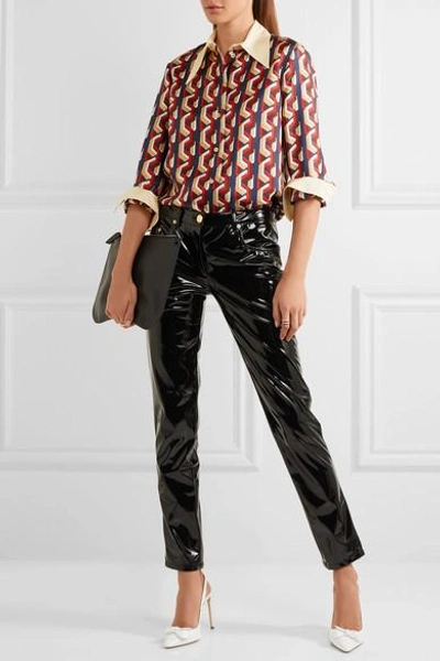 Shop Gucci Printed Silk-twill Shirt