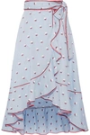 Marc Jacobs Ruffled Fil Coupé Cotton Wrap Skirt