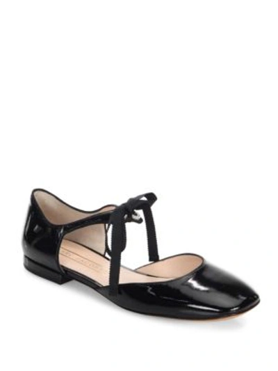 Marc By Marc Jacobs Alyssa Leather D'orsay Ballet Flats In Black